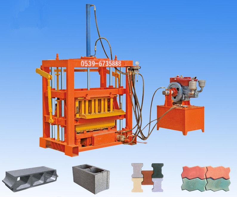 QT4-30 small hydraulic concrete block machine for cement blocks, interlocking briks