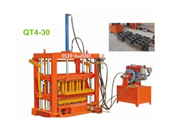 QT4-30 small hydraulic concrete block machine for cement blocks, interlocking bricks