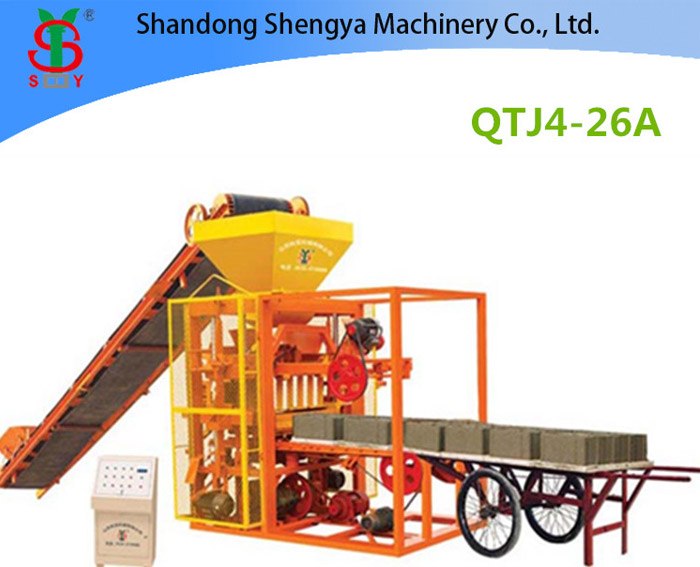 

QTJ4-26 A Semi automatic concrete block making machine