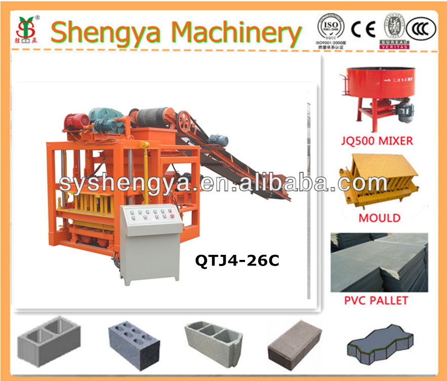 QTJ4-25 Hollow Block Making Machine, Semi Automatic Cement Brick Making Machine, Solid Block Making Machine