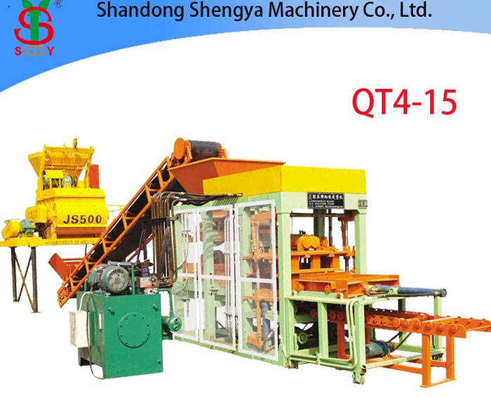 QT4-15 Automatic hydraulic cement brick making machine, block production plant